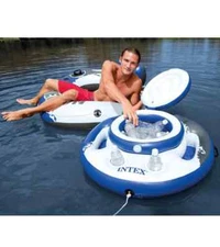 Intex Mega Chill Inflatable Floating 24 Can Beverage Cooler