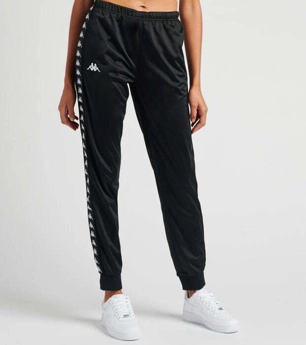 KAPPA Women's Track Pants Joggers 222 Banda Wrastoria 304VV60 Black White  Size M