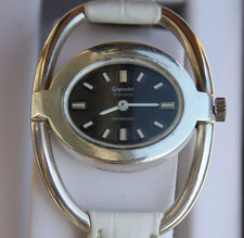 GIGANDET - Orologio meccanico svizzero da donna vintage in argento (925), 17 gioielli 1970.