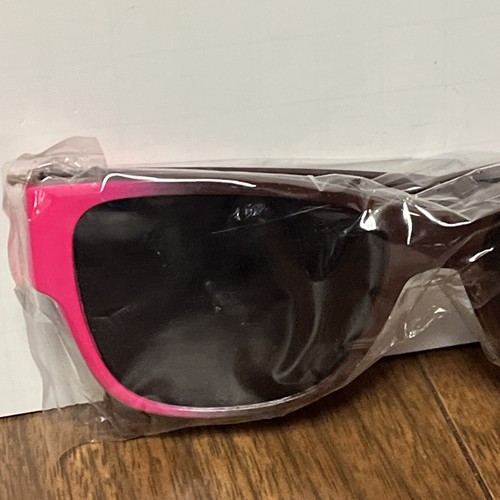 Vtg NOS ROC Taiwan Hot Pink/Brown Impact Resistant Sunglasses Super Dark Lens - Picture 3 of 4