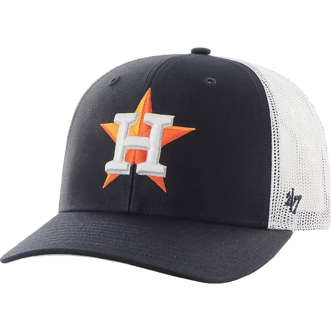 HOUSTON ASTROS '47 BRAND TRUCKER MESHBACK BLUE ADJUSTABLE SNAPBACK CAP HAT