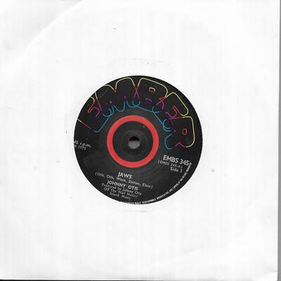 Johnny Otis Jaws / Good To The Last Drop UK 45 7'' single +Good To The Last Drop