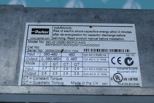 PARKER 690-431250B0-B00P00-A400 inverter 690431250B0B00P00A400 60days warranty