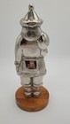 Classic Santa Claus Figure in Shiny Pewter Metal on Wooden Base - 13 1'2" Tall — photo 9