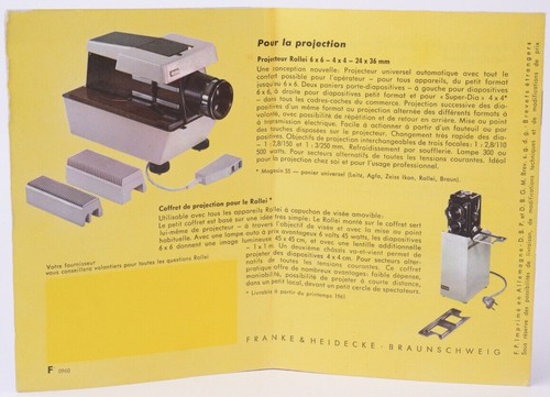Notice publicitaire Rolleiflex. "Rollei Les compléments pratiques" (Fr) - Photo 4/4