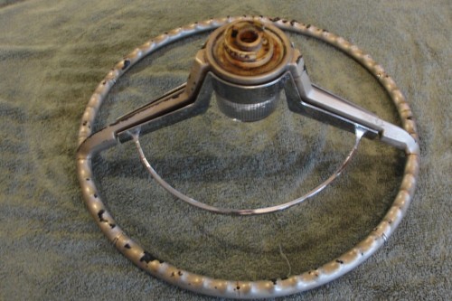 1965-1966 Chevy Impala Steering Wheel with Horn Ring and Horn Button - Picture 7 of 14