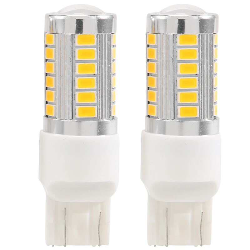 7443 T20 Led Bulbs Amber Yellow 900 Lumens Super Bright Turn