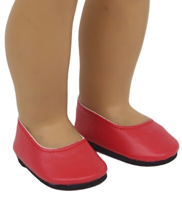 White Black Red Navy Yellow Pink Flats Shoes fit 18'' American Girl Size Doll