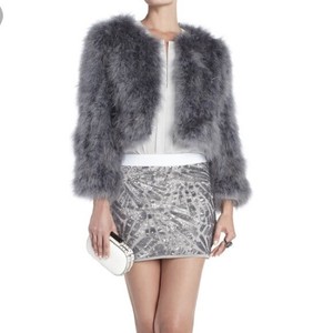 bcbg feather jacket