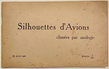 SILHOUETTES D’AVIONS 1916 LIBRO Ia G.M AEREI FRANCIA INGHILTERRA BELGIO GERMANIA