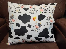 NEW homemade Handcraft Cute Adorable Baby Cows 🐄 Bell throw pillow 17"X15"