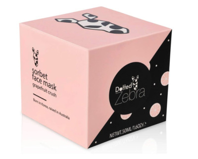 NEW Dotted Zebra Sorbet Face Mask - Grapefruit Crush