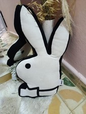 Vintage playboy bunny pillow plush white/black