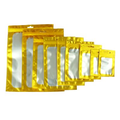 QQ Studio Gold QuickQlick  Bags, Smell Proof Foil Pouches for Food Packaging