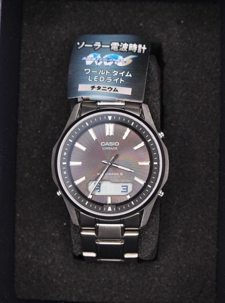 CASIO LINEAGE LCW-M100TSE-1AJF Radio Solar Titanio Hombres Reloj Plata Regalo...