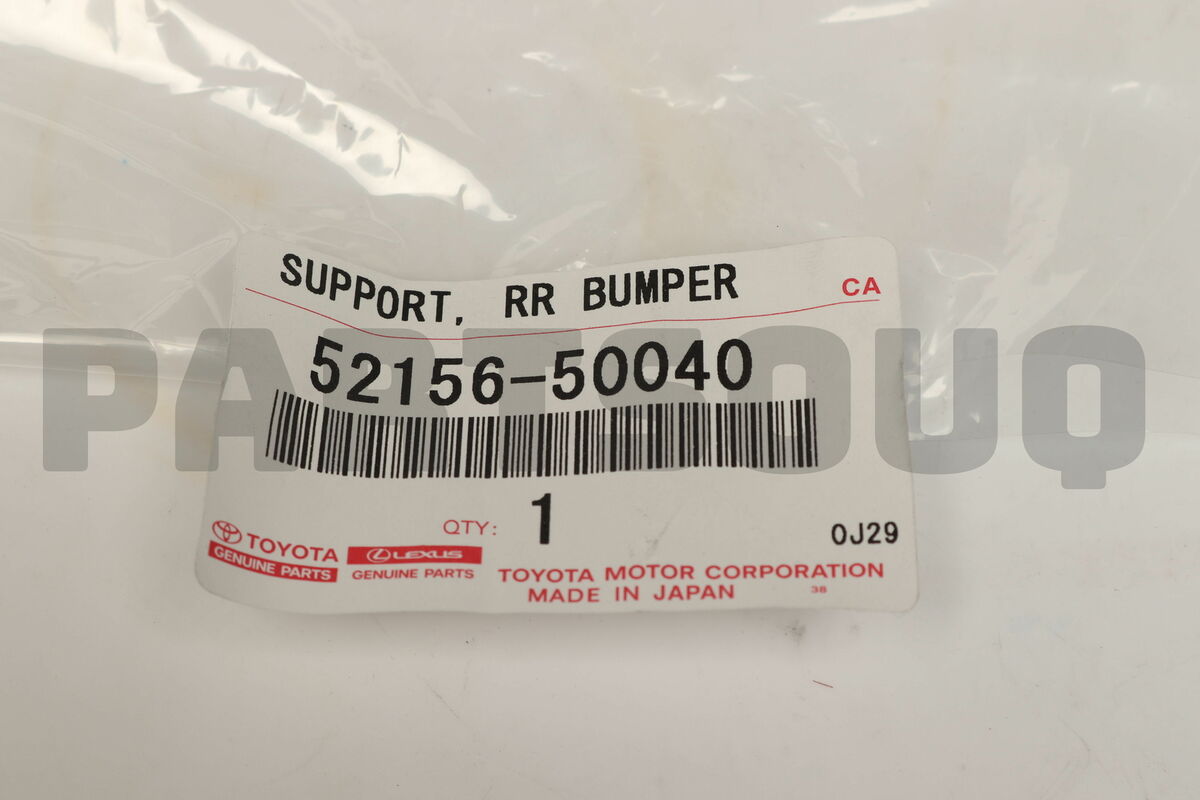 5215650040 Genuine Toyota SUPPORT, REAR BUMPER SIDE, LH 5215650040 Genuine Toyota SUPPORT, REAR BUMPER SIDE, LH