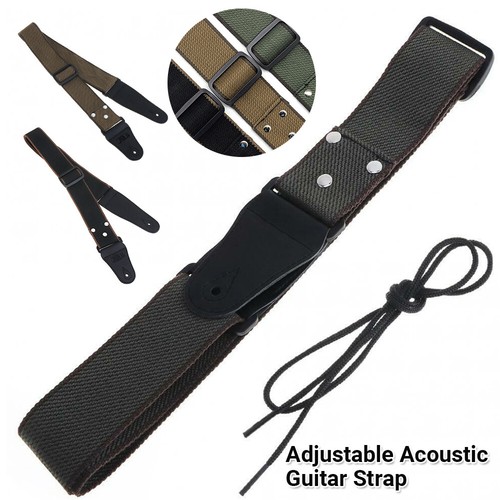 Adjustable Acoustic Guitar Strap Fashion Pure Cotton For Electric Guitar Bass - Picture 3 of 15