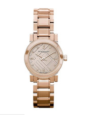 Brand New Burberry The City BU9215 Rose Tone Stainless Steel 26 mm Women's Watch