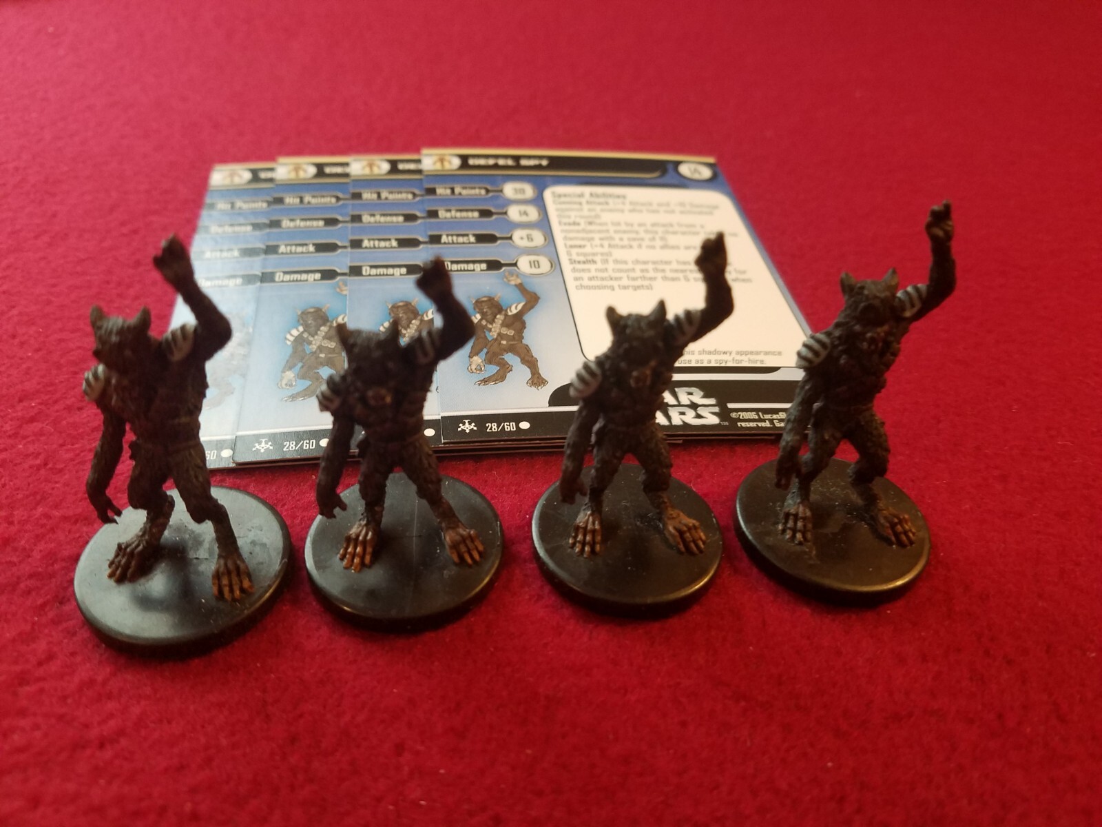 Star Wars Miniatures Bounty Hunters 28 CLEARANCE x4 Defel Spy eBay