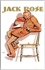 Jack Rose From A Painting By Walter Nichols Recipe at the Back Postcard