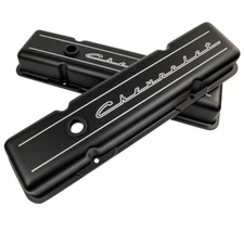 Valve Cover SBC Short fits chevrolet Logo Black
