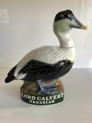 Lord Calvert Canadian Common  Eider Duck  Whiskey Decanter #4 1980 Empty