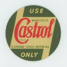 Castrol 2 stroke Cycle Oil COASTER - Vintage Design - Gas Station Memorabilia