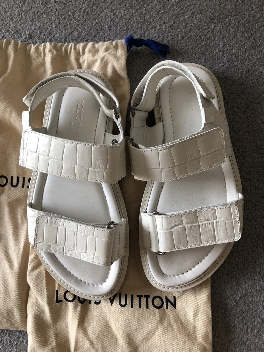 louis vuitton white sandals