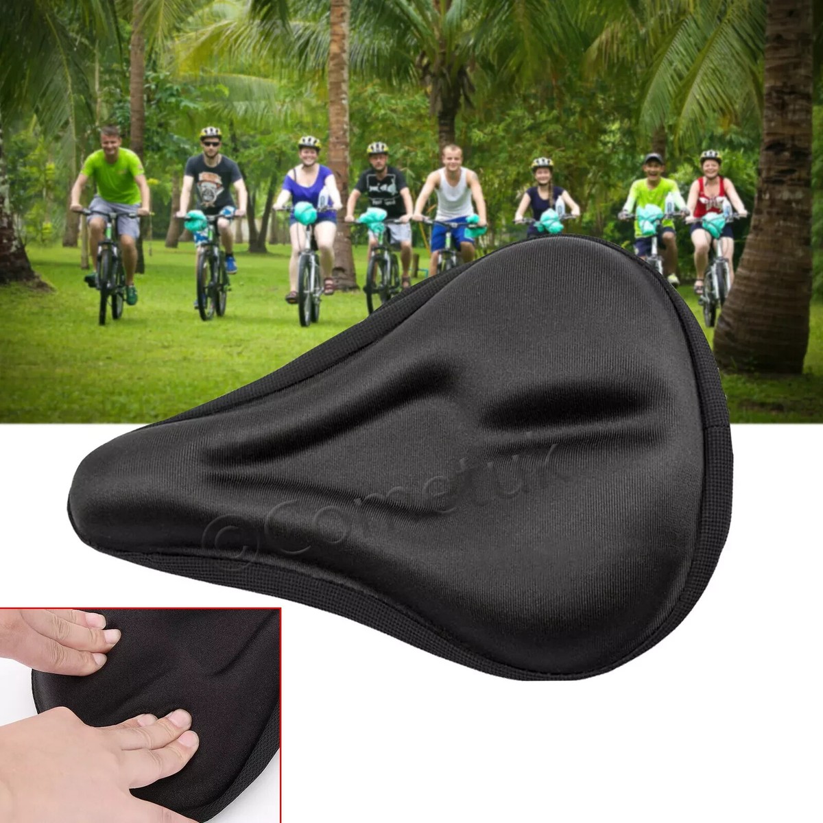 Ubuy Bicycle Saddle Seat Pad Bike Comfortable Padded Bike Seat