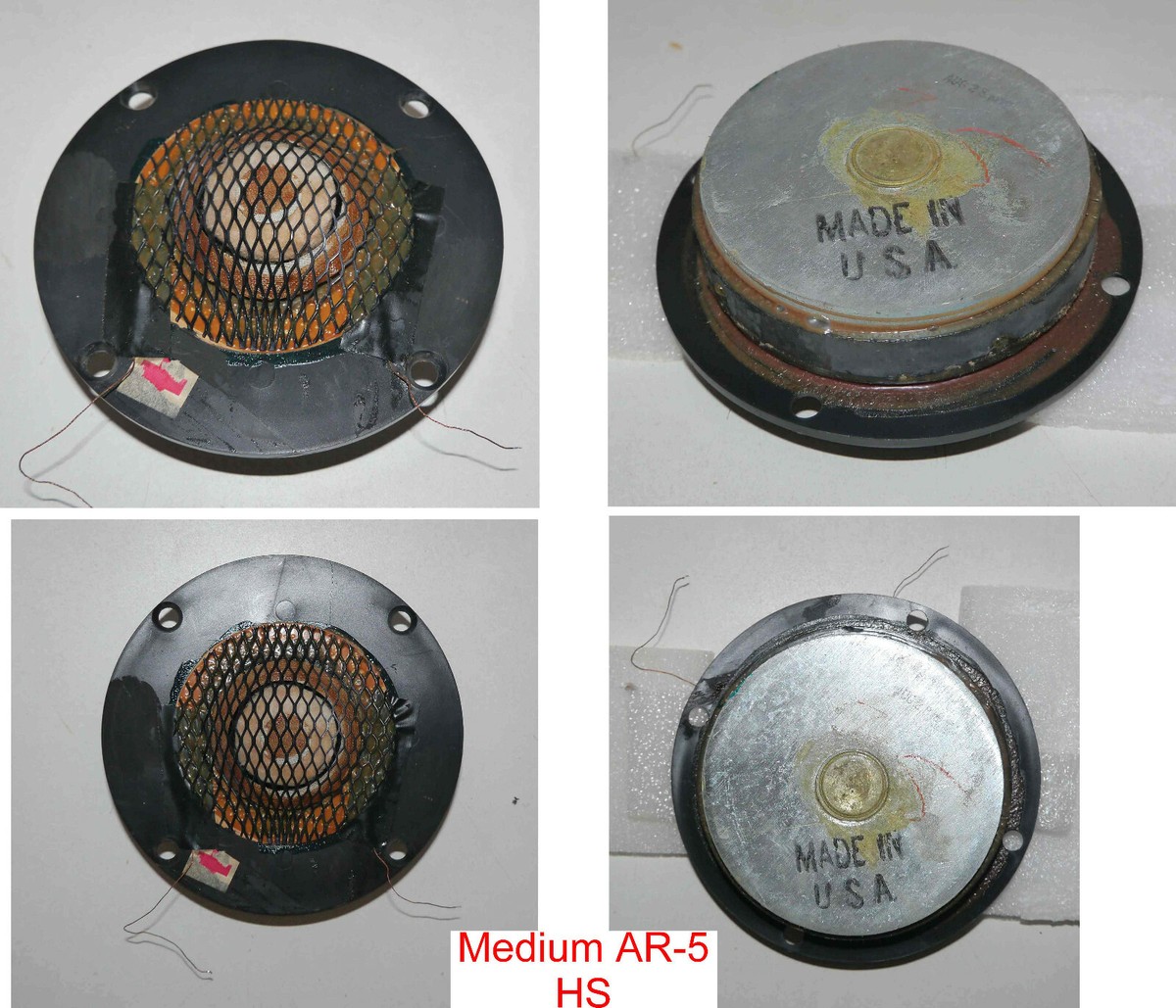 2 x façades pour enceintes Acoustic Research AR-5 (sans logos