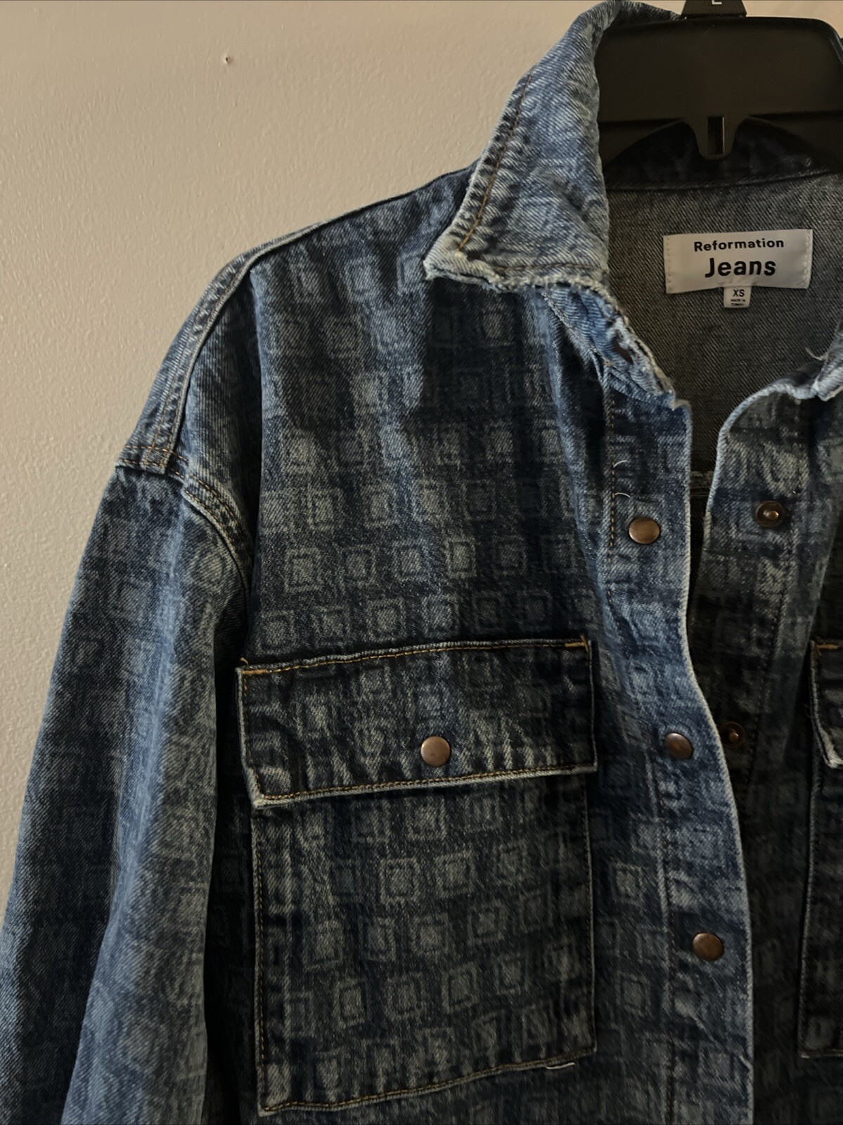 Camicia Reformation Jeans Lea Denim Bethesda Fila Tg XS centro commerciale SI oversize