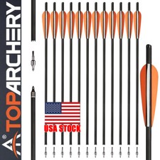 20 inch Crossbow Bolts Archery Hunting Carbon Arrows with Half Moon Nock OD8.8mm