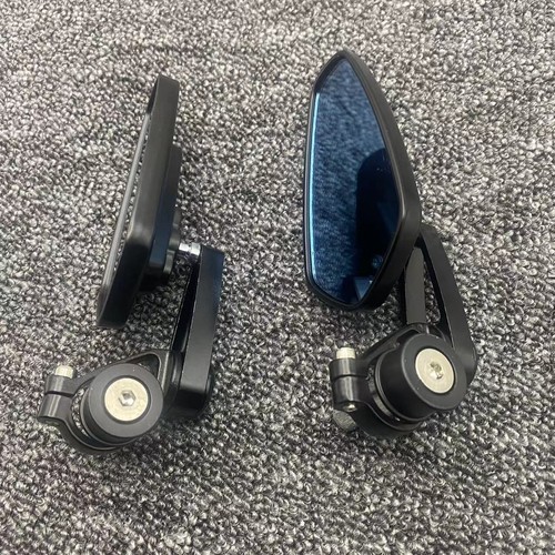 7/8" Black Bar End Mirrors – Universal Fit For Yamaha MT-07, MT-09, MT-03, MT10 – Aluminum, Foldable, Pair