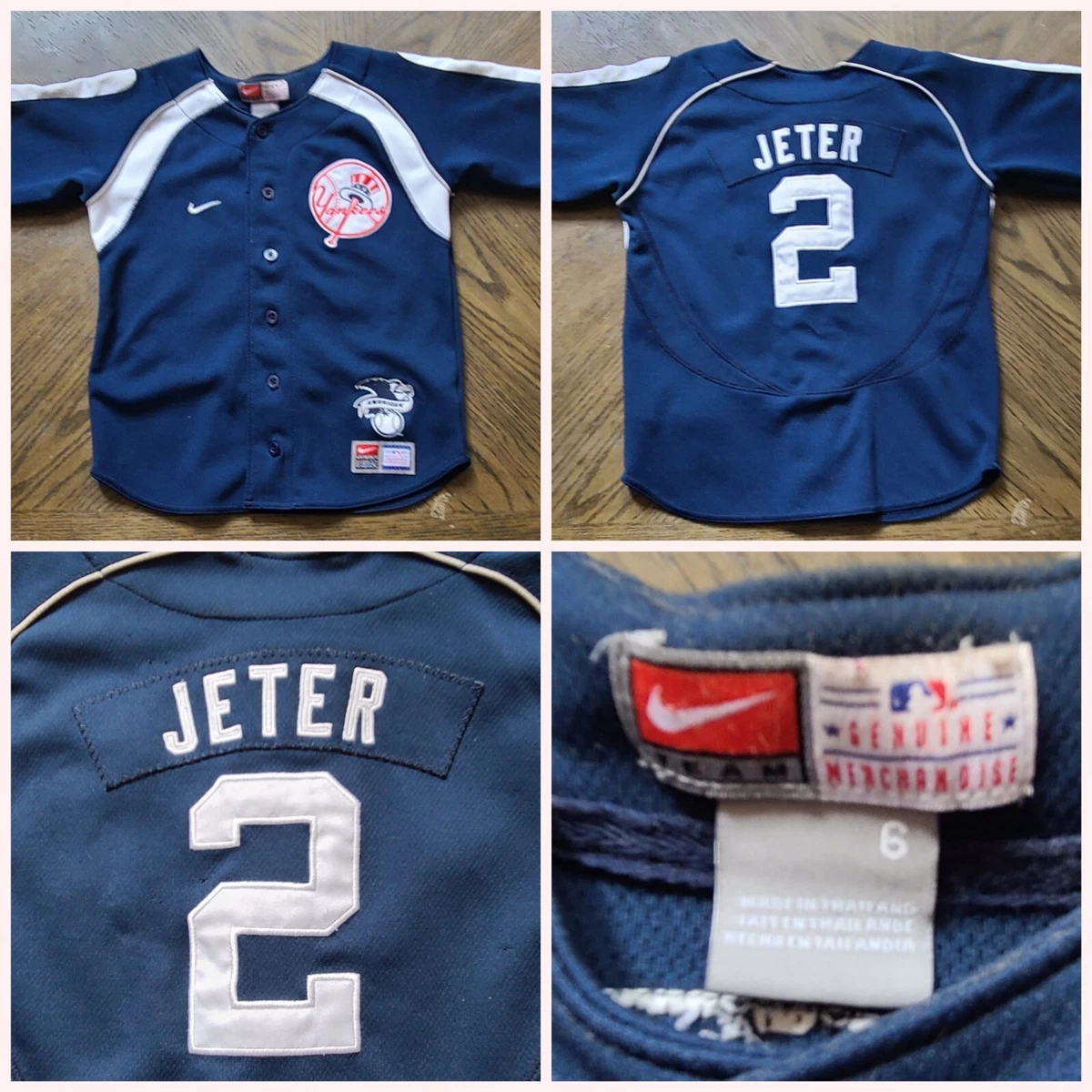 New York Yankees Derek Jeter Youth/Women's Button Up MLB Nike Baseball  Jersey