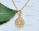 14k Yellow gold Natural Diamond pendant 0.51 ct  Pear cluster — photo 5