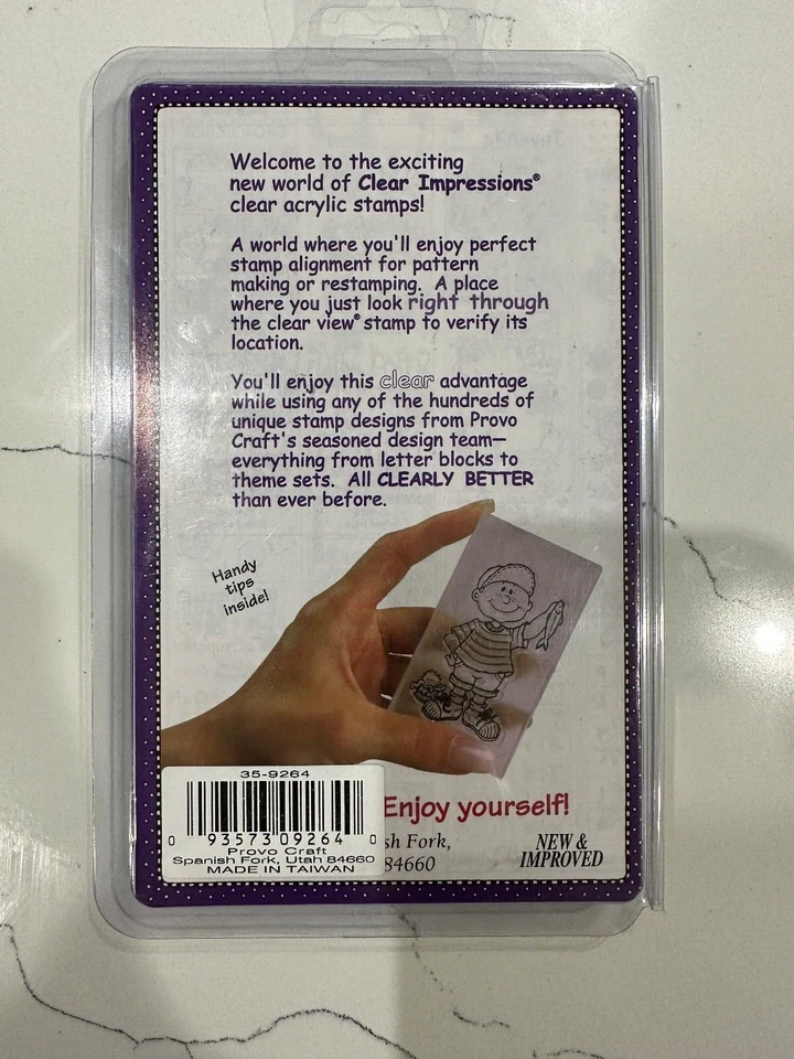 Provo Craft 11 Clear Impressions Acrylic Stamps with a Clear View Scrapbooking - Image 2 of 4