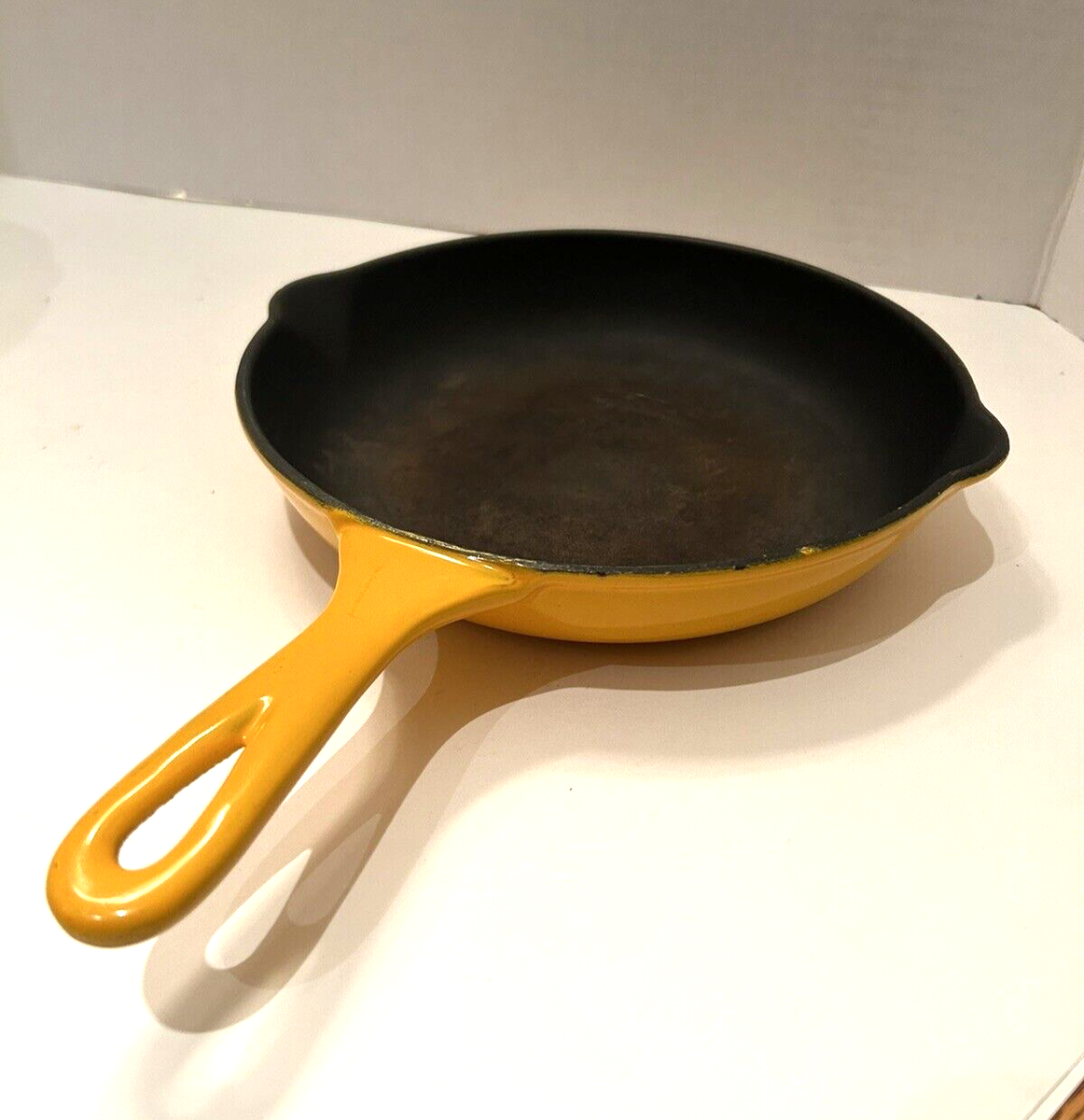 LE CREUSET イエローフライパン Le Creuset 23 Cast Iron Enamel Skillet 9