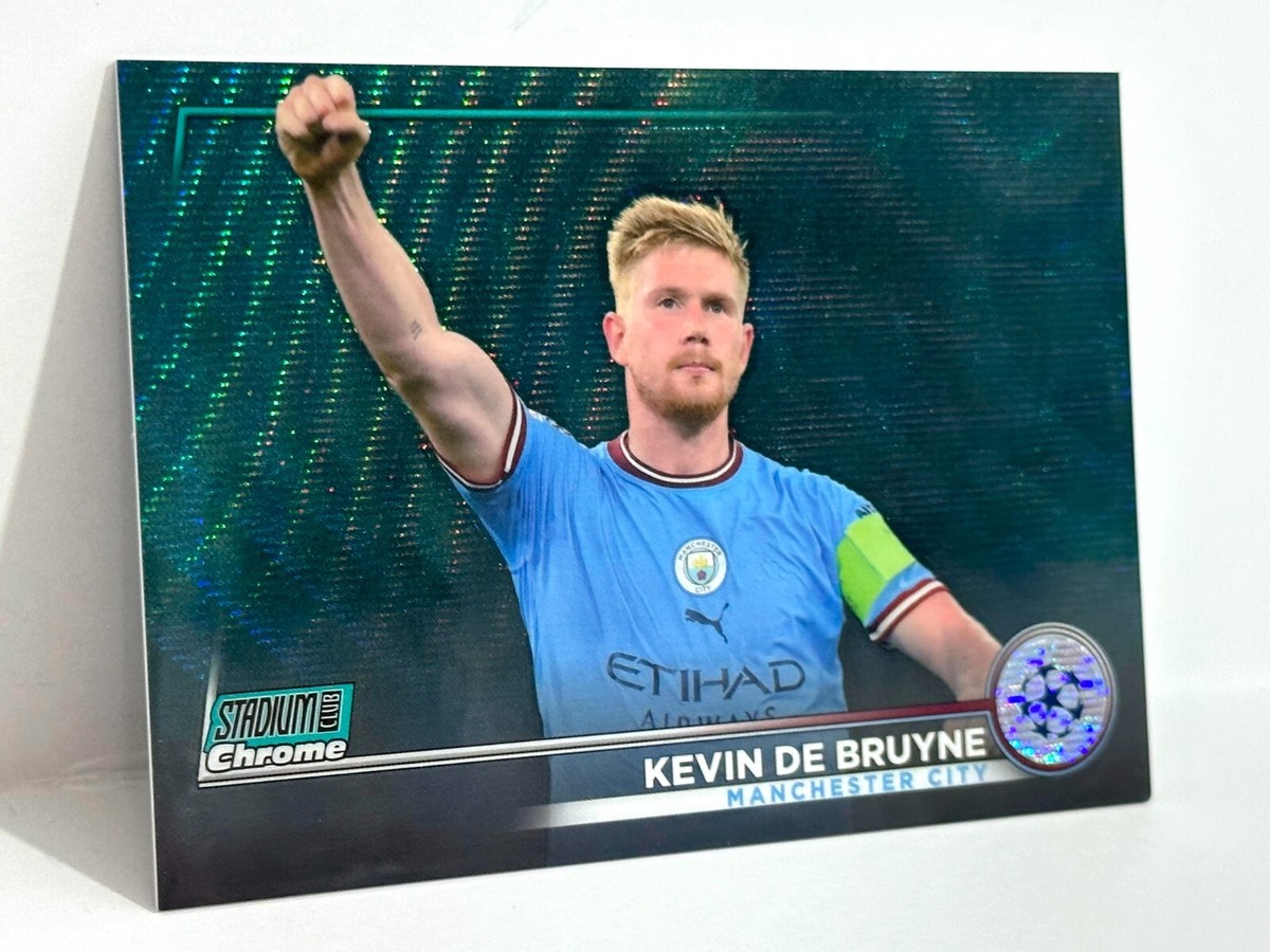 2022-23 Topps Stadium Club Chrome UCL Kevin De Bruyne Aqua Wave