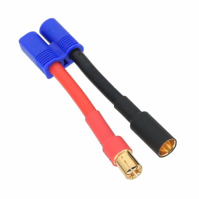 HXT 6.5mm Male Plug to EC3 Male Plug Cable 12AWG 5CM Wire for RC
