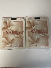 Sabra Women's Queen Size 3X-4X Grey Reinforced Panty And Toe Pantyhose NOS