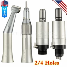 NSK Style Dental Low Speed Straight/Contra Angle Handpiece 2/4 Hole Air Motor SA