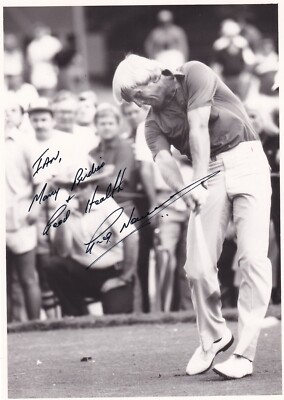 Greg Norman Autogramm handsigniertes Foto Golfer The Great White Shark 