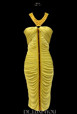 versace beaded dress Vintage Versace purple silk chiffon beaded evening dress, gown – TCTvintage main image 0