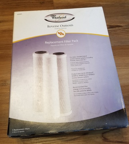 WHIRLPOOL REPLACEMENT FILTER PACK Reverse Osmosis 3 Pack WHERPF New Unopened Box - Picture 4 of 4