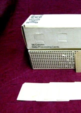 5 WHITE Vintage NOS IBM 96 Col SHORT Data Processing punch Cards 3700 SYSTEM/3