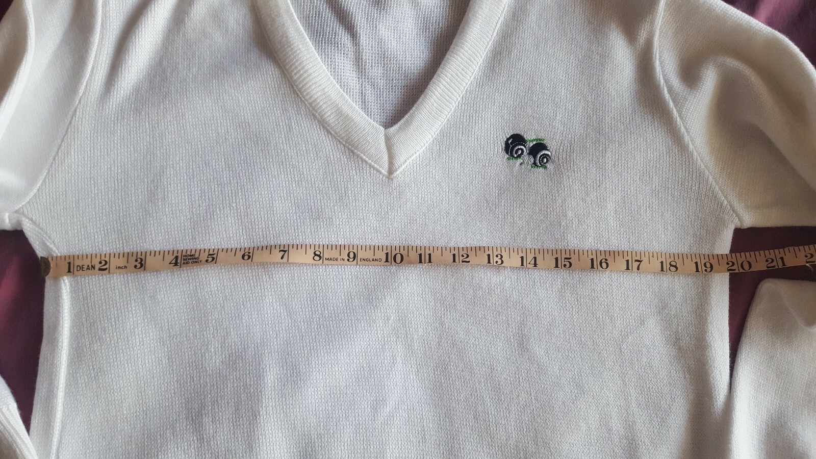 DG Mens White Bowls Jumper Small eBay