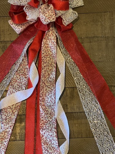 Christmas Tree Topper, Large Xmas Decor 12INx28IN Red USA SHIPS FLUFFED - Picture 7 of 10