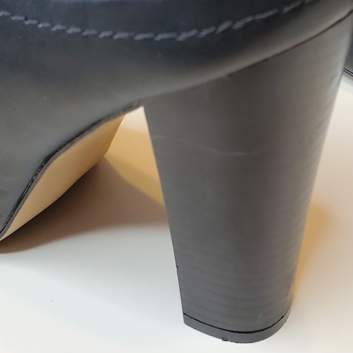 Mossimo Black heel pump block slide on Shoes 4" Open Toe Womens 9.5 *Minor Wear - Picture 15 of 19
