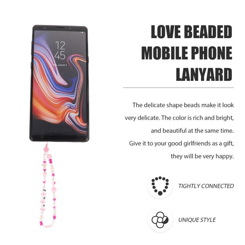 2 Pcs Imitation Pearl Mobile Phone Lanyard Cellphone Charm Strap Colorful - 第 7/12 張圖片
