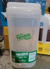 Take The Nestea Plunge Pitcher 1.5L 63oz Measured Plastic Tea Drink Pitcher Vint